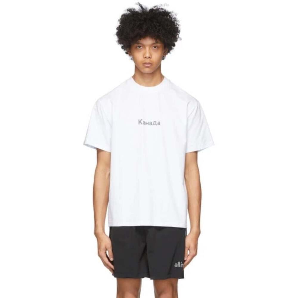 ALL-IN Kanada T-Shirt US M EU 48 Mens White Graphic Tee Canada Logo $65